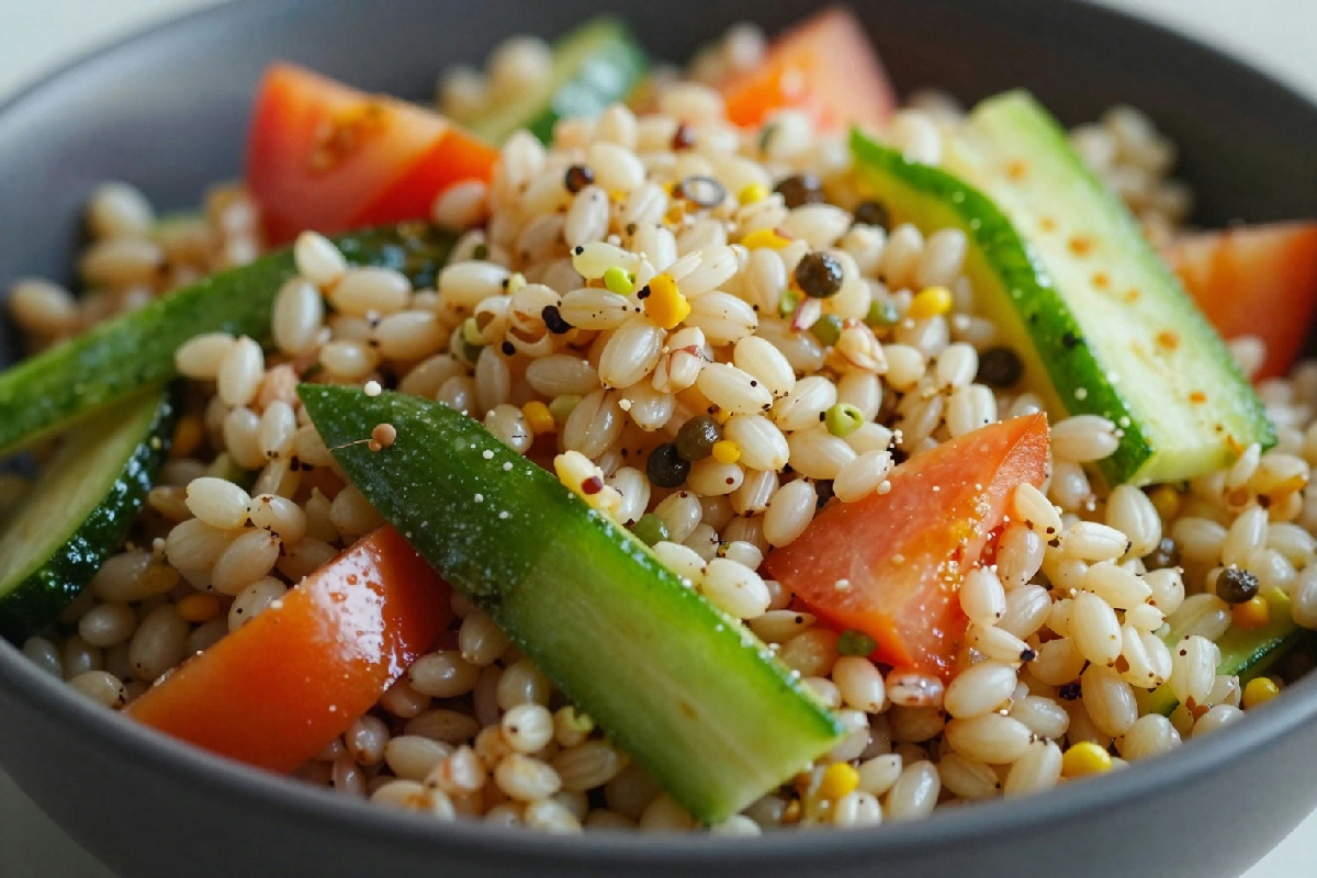 Insalata di orzo e verdure: un piatto fresco che rende l'estate indimenticabile e ricca di sapori